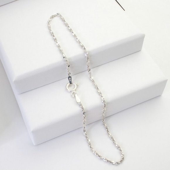 7.5" Sterling Silver Bracelet, Stamped 925 ITALY, Solid Silver Wrist Bracelet - Picture 3 of 7